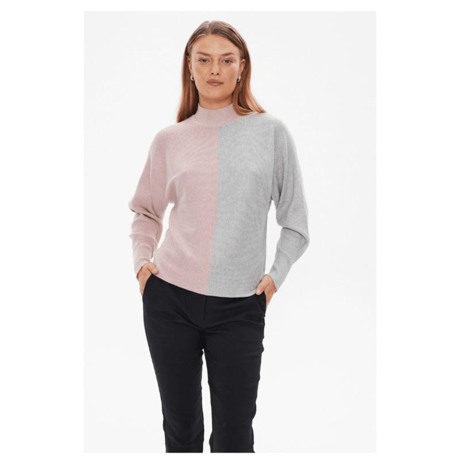 Toj Freequent Strik | Mille Pullover - Pale Mauve Grey