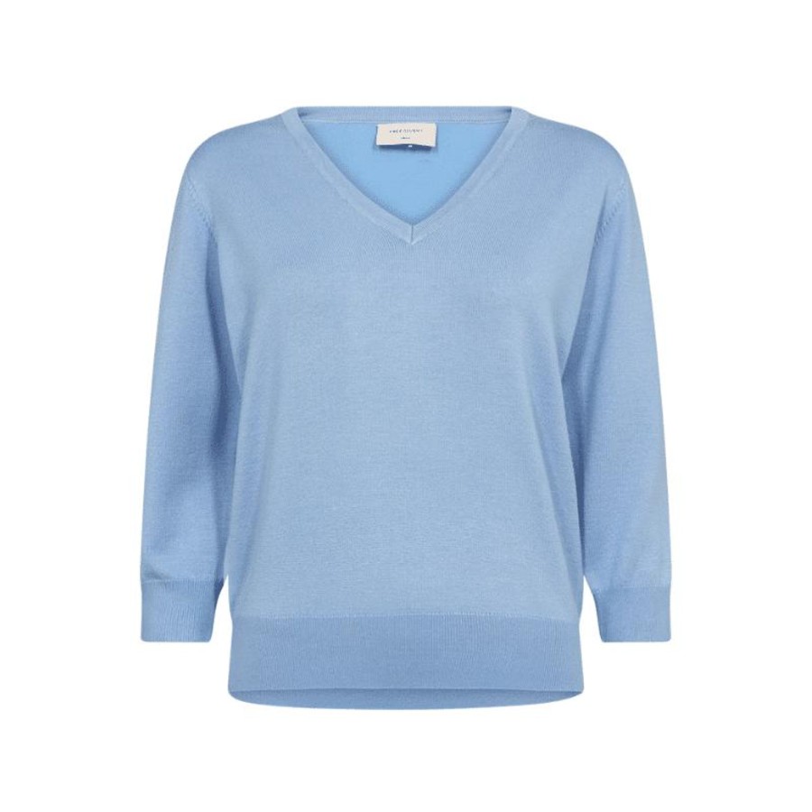 Toj Freequent Strik | Katie Pullover-Della Robbia Blue