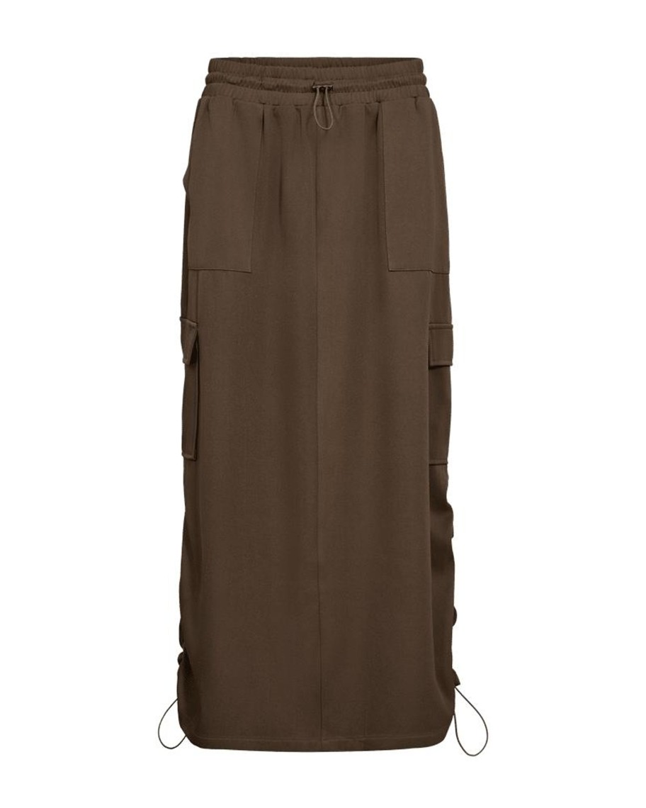 Toj Freequent Lange Nederdele | Lilea Skirt - Desert Taupe