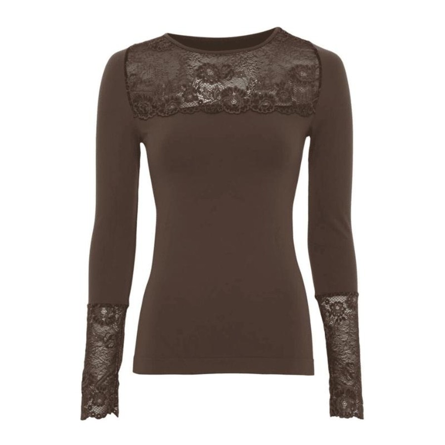 Toj Tim & Simonsen Bluser | Lacechest Top - Caffe