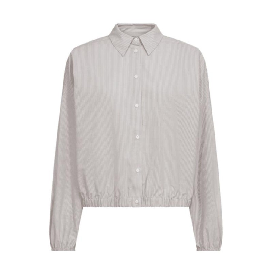 Toj Freequent Bluser | Lindin Shirt - Taupe W.Off White