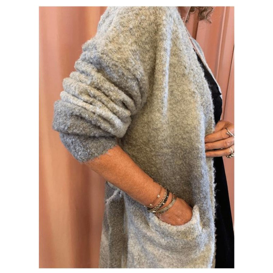 Toj Lundgaard Cardigan | Long Cardigan - Grey Colors