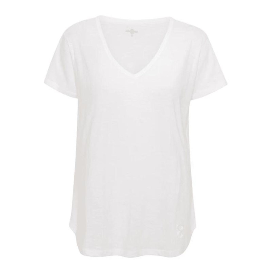 Toj Costa Mani T-Shirt | T-Shirt Logo V-Neck - White