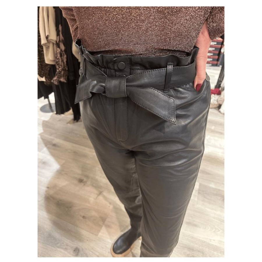 Toj Gipsy by Mauritius Bukser | Leather Trousers - Black