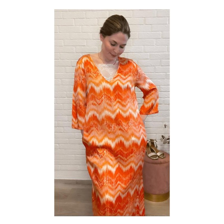 Toj Charlotte Sparre Maxi Kjoler | Long Simple Dress - Orange