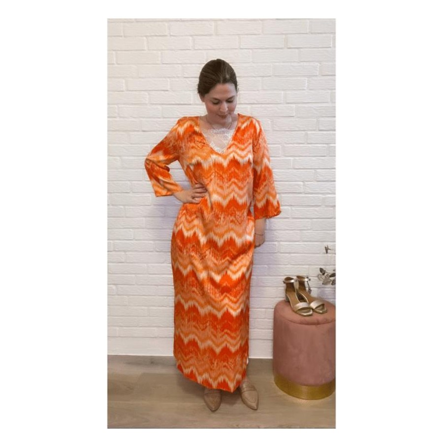 Toj Charlotte Sparre Maxi Kjoler | Long Simple Dress - Orange