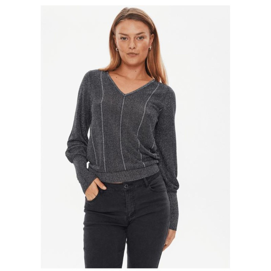 Toj Freequent Sweater | Luretta Pullover - Black/Silver