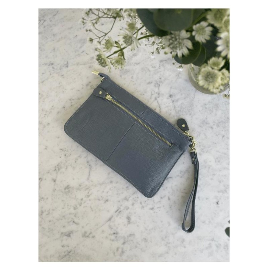 Accessories Just d´lux | Clutch Leather - Dusty Blue