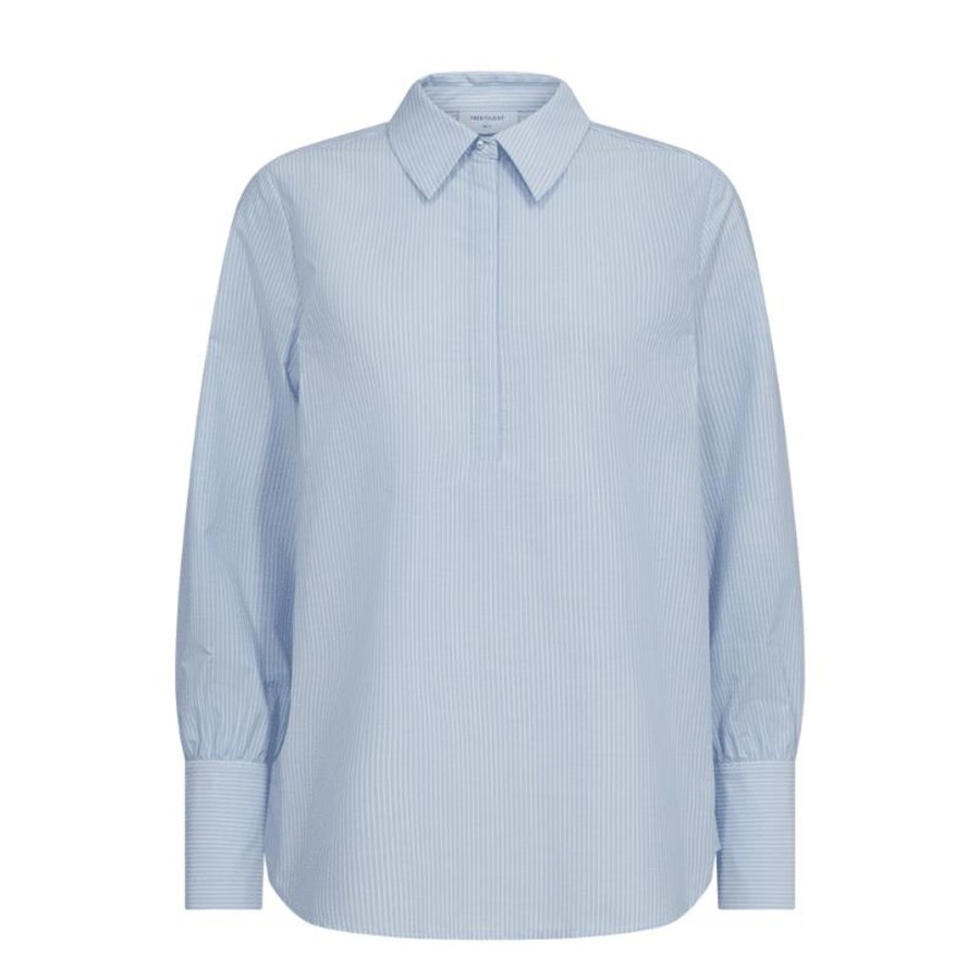 Toj Freequent Skjorter | Lindin Blouse - Blue W.Off White