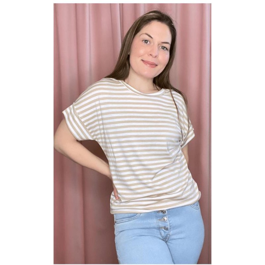 Toj Marta du Chateau T-Shirt | T-Shirt - Beige Stripe