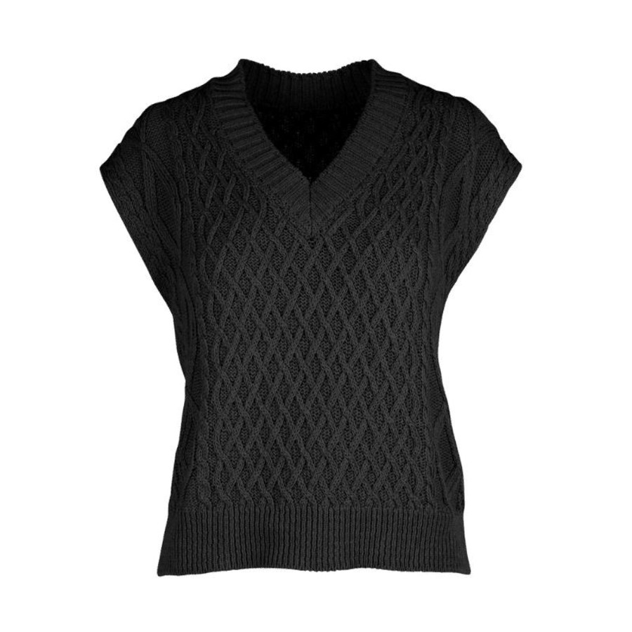 Toj NÜ Strik | Titt Vest Knit - Black