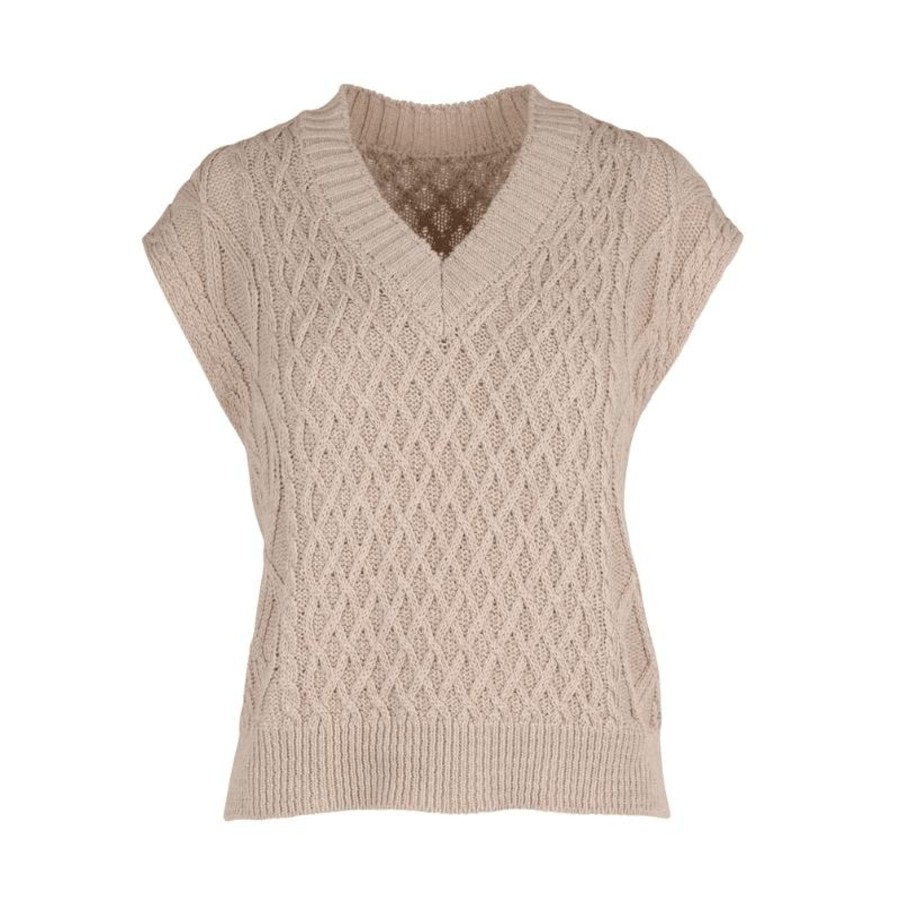 Toj NÜ Strik | Titt Vest Knit - Seasand