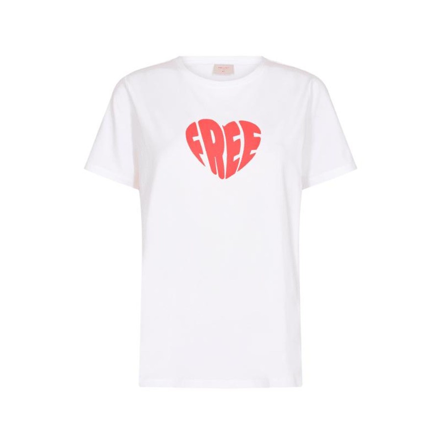 Toj Freequent T-Shirt | Fenjal Tee - White W. Cherry Tom