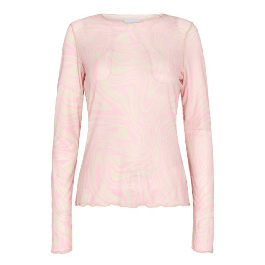 Toj Liberté Mesh | Meshbluse - Rose Marble