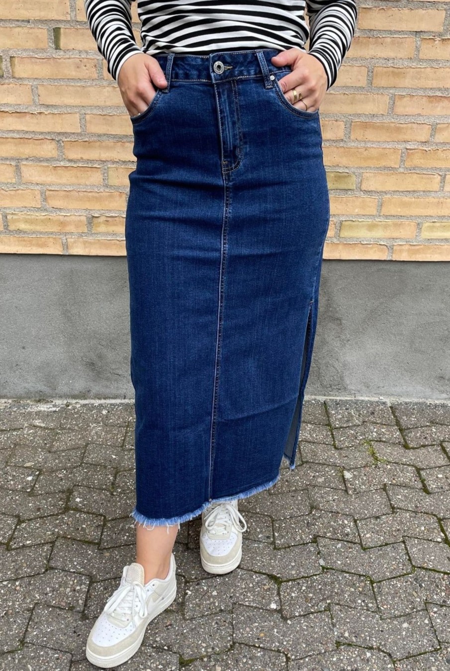 Toj Marta du Chateau Lange Nederdele | Skirt - Darkblue Denim