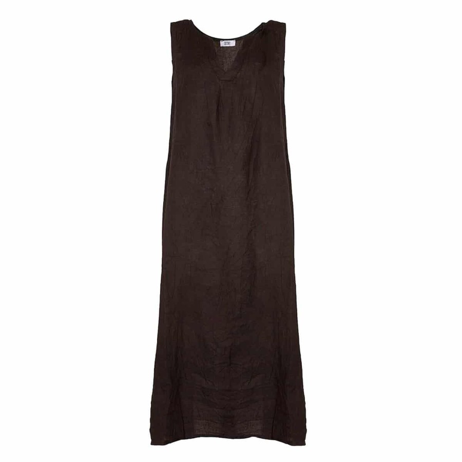 Toj Tiffany Maxi Kjoler | Tank Dress Dark Brown