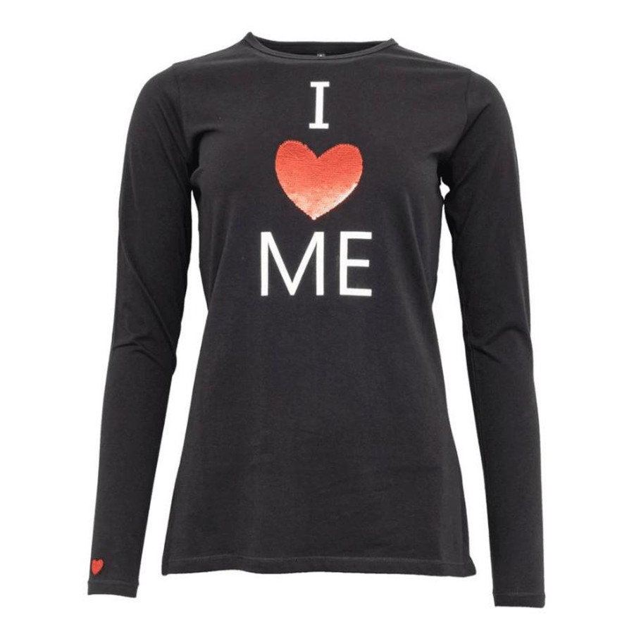 Toj Costa Mani T-Shirt | I Love Me Tee Sequins - Black