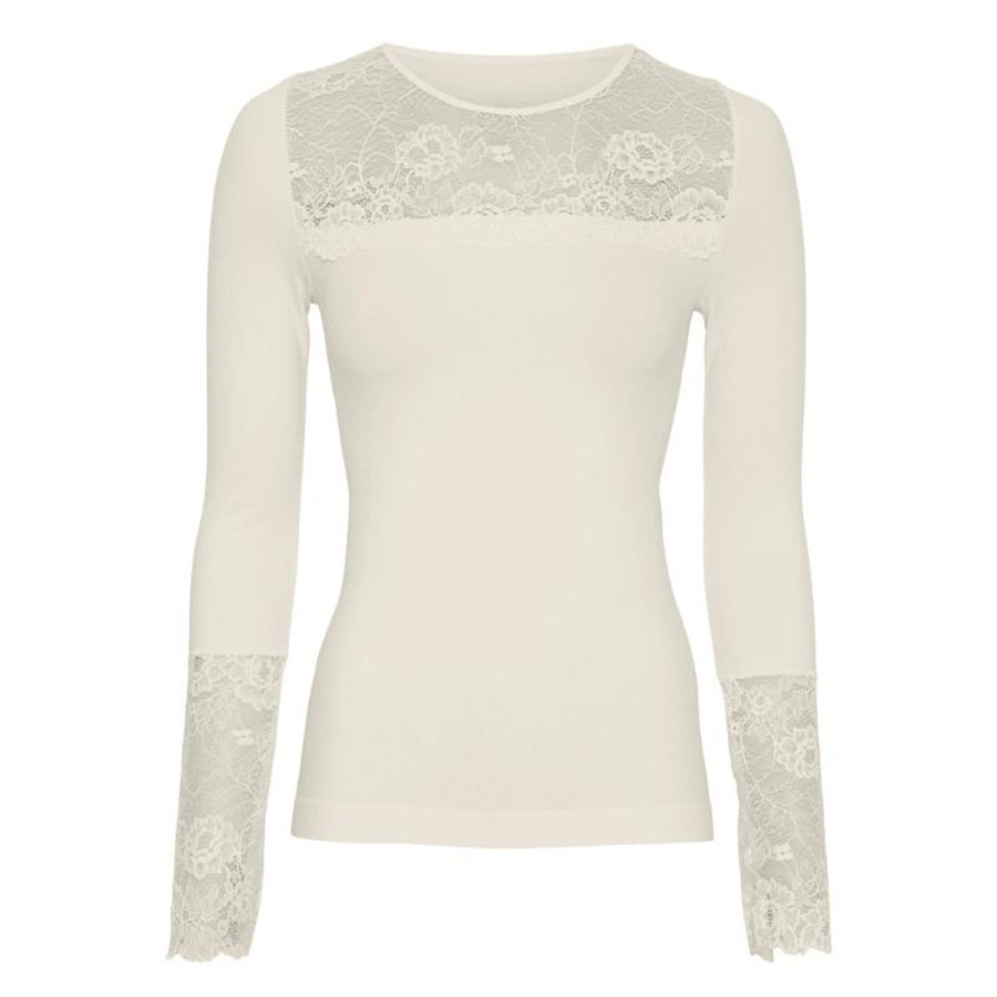 Toj Tim & Simonsen Bluser | Lacechest Top - Panna