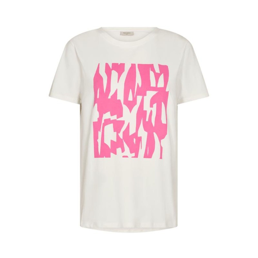 Toj Freequent T-Shirt | Fenjal Tee - Offwhite W. Pink