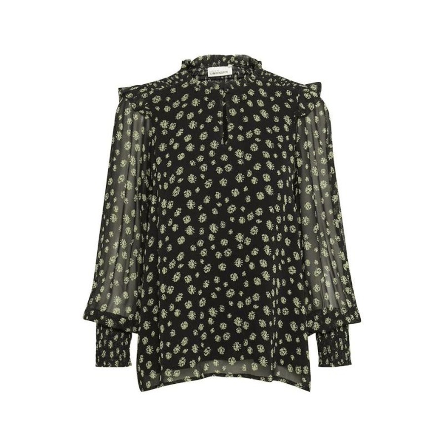 Toj Karen by Simonsen Bluser | Heya Blouse - Petite Lime Flower