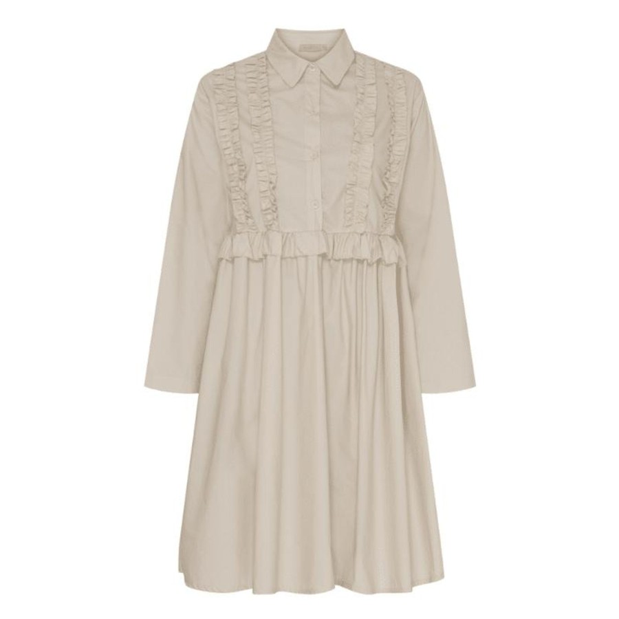 Toj Marta du Chateau Midi Kjoler | Violet Dress - Beige