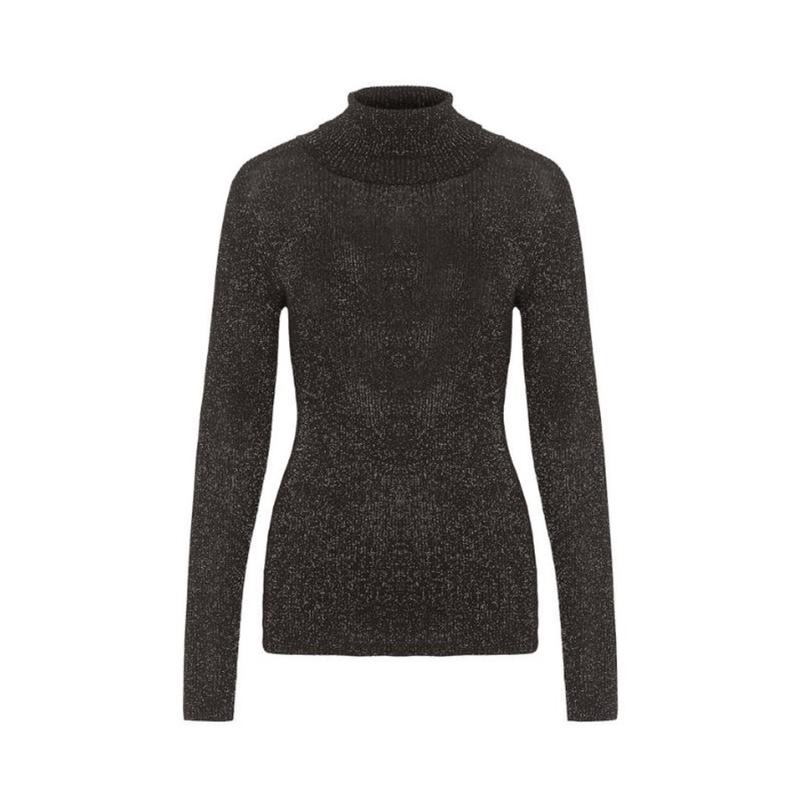 Toj Soaked in Luxury Strik | Carina Pullover - Black/Copper