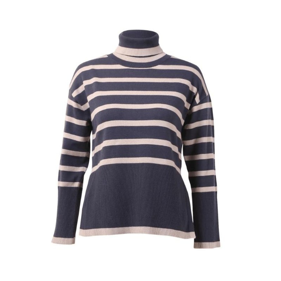 Toj NÜ Strik | Tacha Blouse Knit - Navy Mix