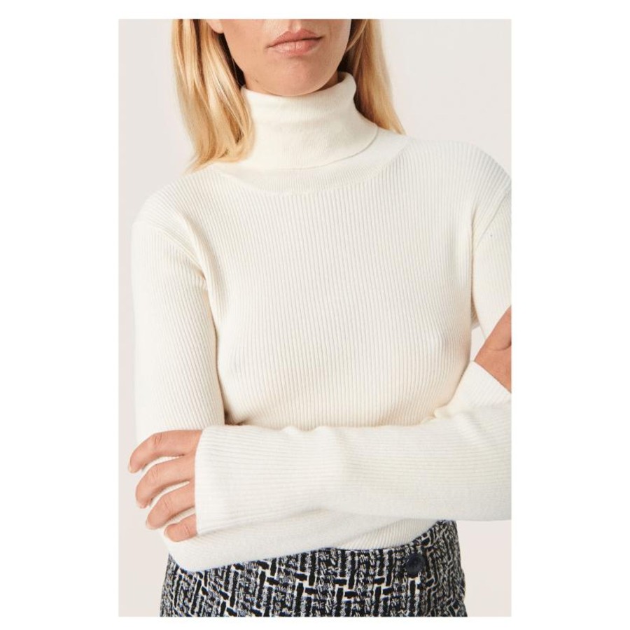 Toj Soaked in Luxury Bluser | Spina Rollneck - Whisper White