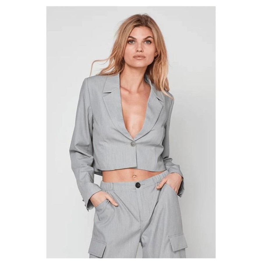 Toj NÜ Blazere | Sia Blazer Short - Lys Gra