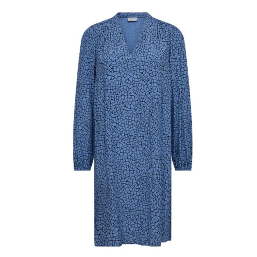 Toj Freequent Midi Kjoler | Amalia Dress - Blue W. Navy