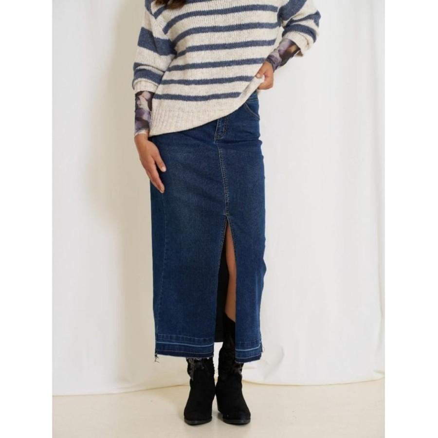 Toj Marta du Chateau Lange Nederdele | Skirt Mia - Denim