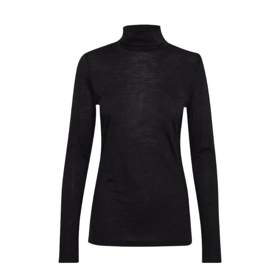 Toj My Essential Wardrobe T-Shirt | Rollneck - Black