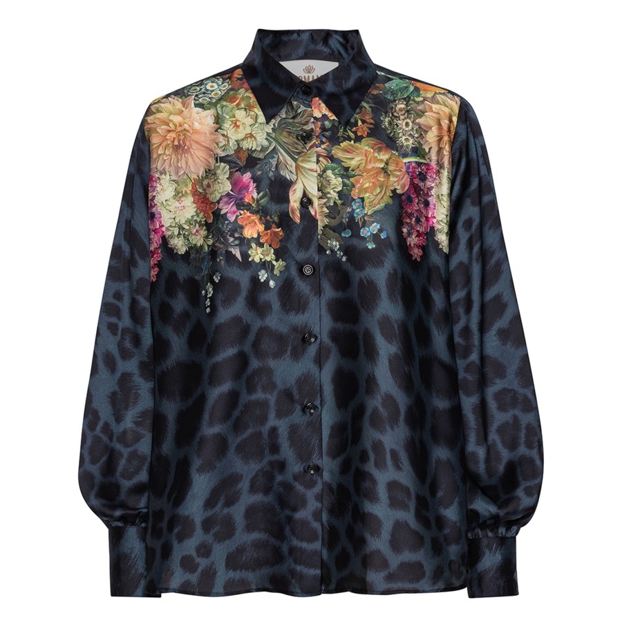 Toj Karmamia Copenhagen Skjorter | Elle Shirt - Navy Flower Leopard