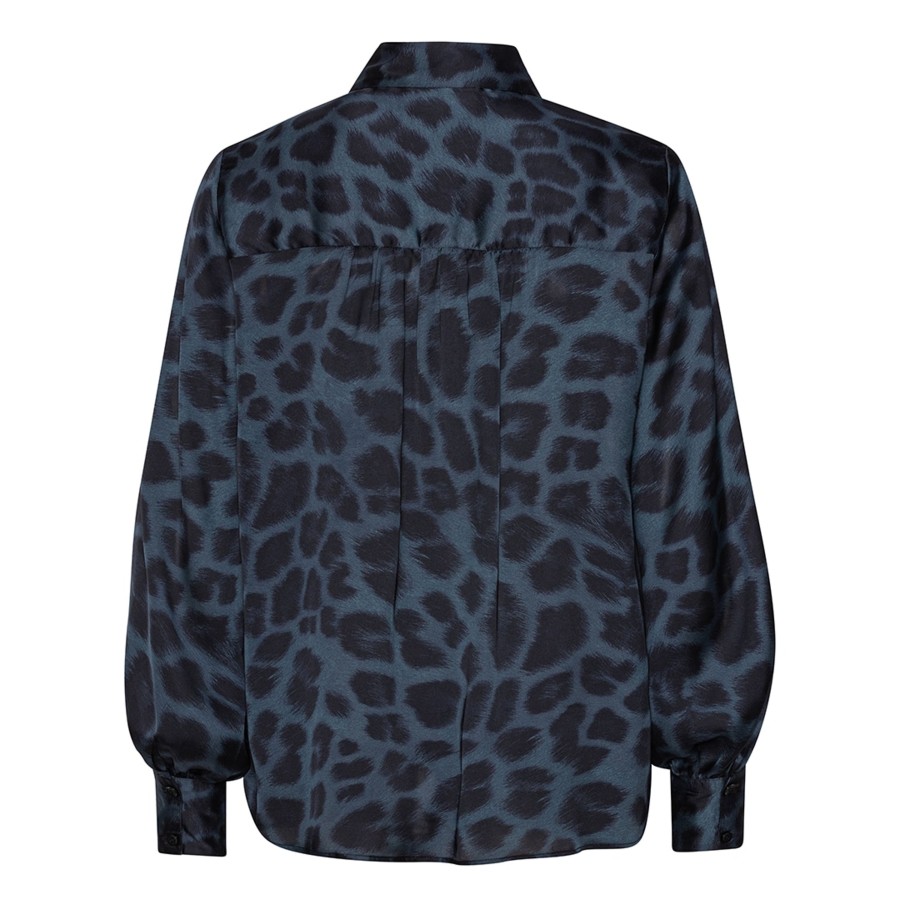 Toj Karmamia Copenhagen Skjorter | Elle Shirt - Navy Flower Leopard