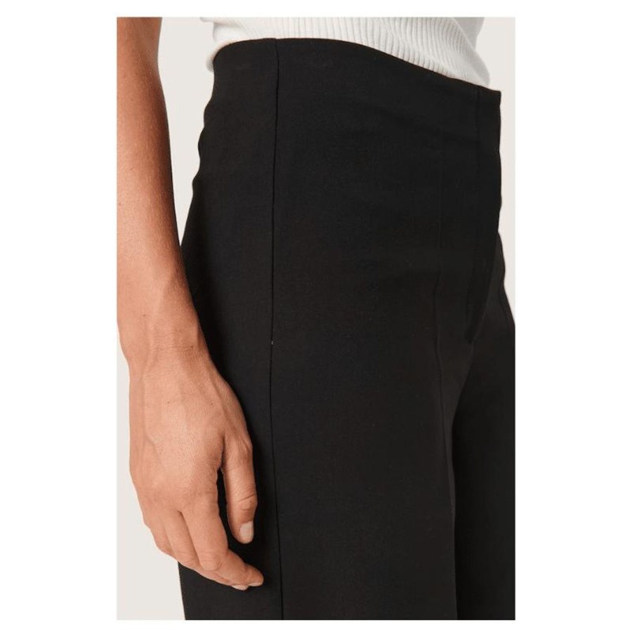 Toj Soaked in Luxury Bukser | Corinne Wide Long Pants - Black