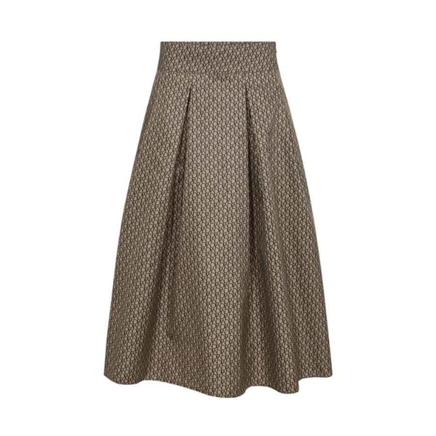 Toj Copenhagen Muse Lange Nederdele | Simi Skirt - Timber Wolf