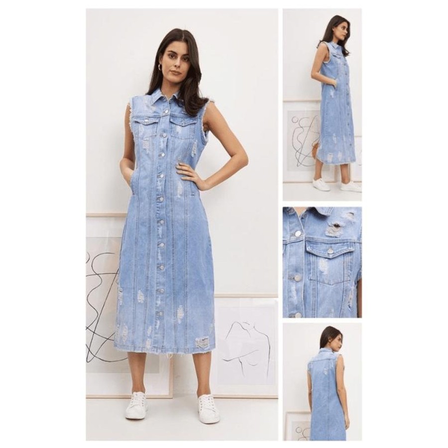 Toj Marta du Chateau Maxi Kjoler | Denim Dress